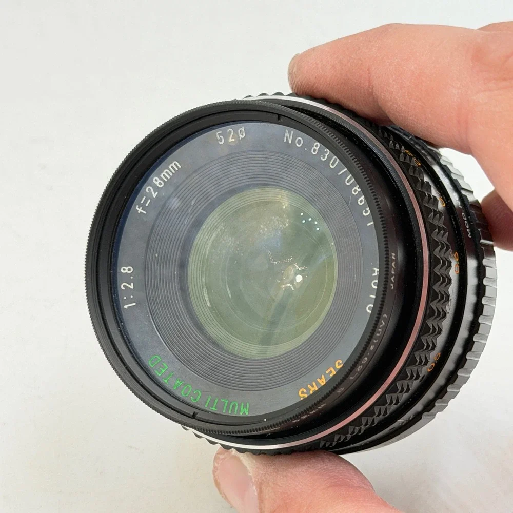 Sears Auto Multi Coated 28mm f2.8 Wide Angle Lens Pentax PK Mount with UV Filter